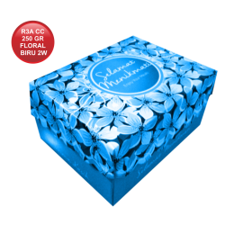 R3A CC CETAK COATED 250 FLORAL BIRU 2W